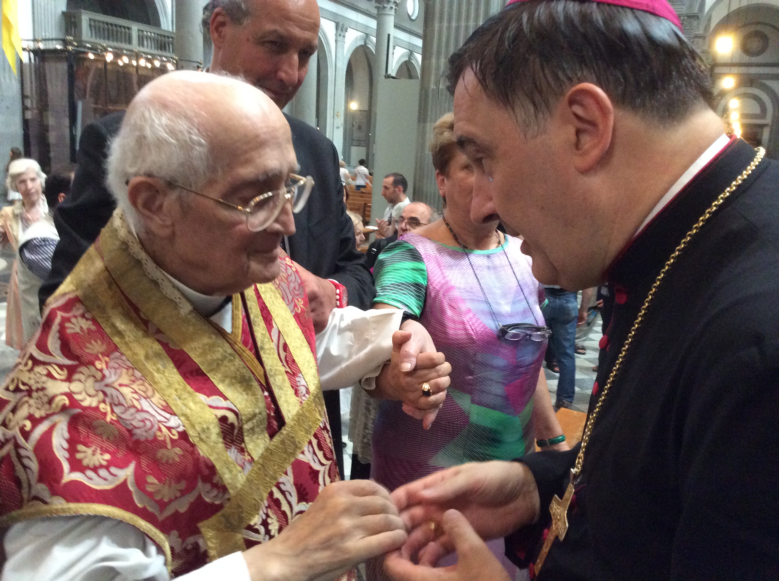 Vescovo Maniago con Mons Angiolo Livi  san lorenzo 2014 – foto giornalista Franco Mariani