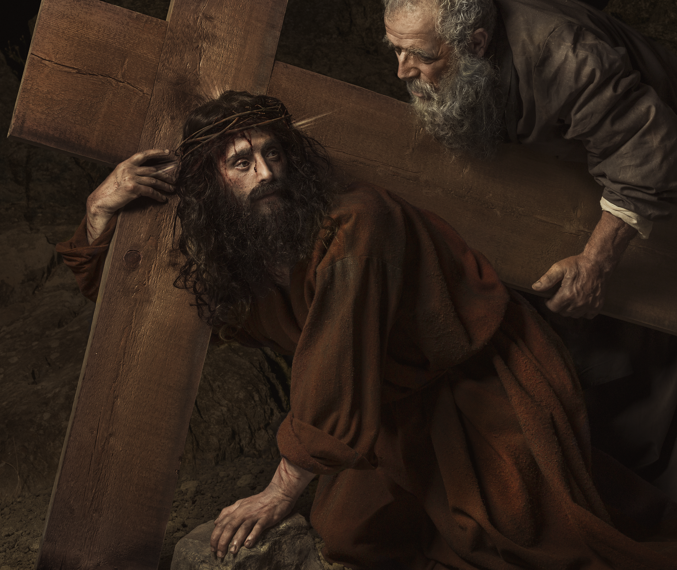 Cristo e il Cireneo, foto Leonardo Baldini