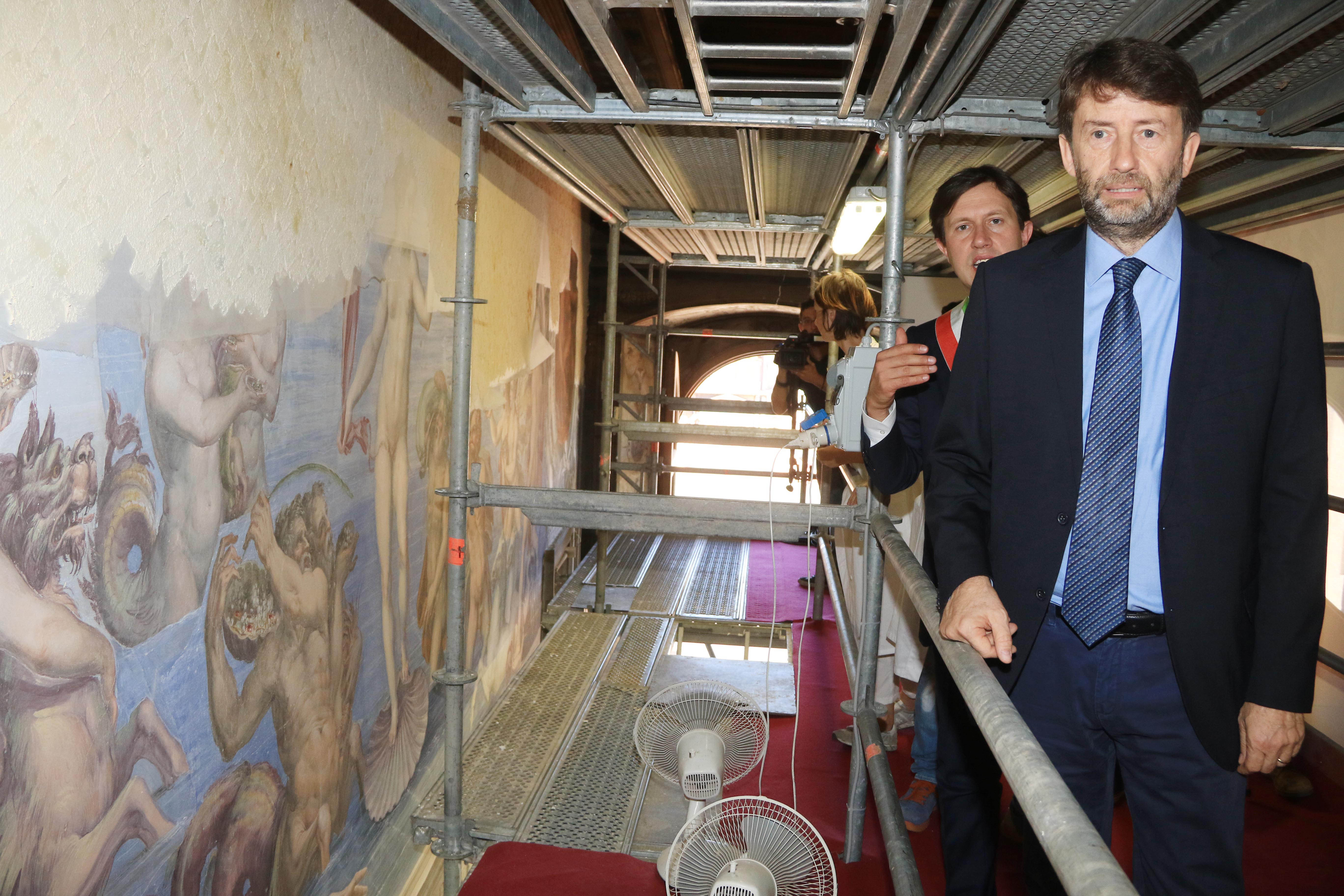 Museo di Palazzo Vecchio, Camera Verde Inaugurazione nuovo percorso museale integrato tra Palazzo  Vecchio e la Gallerie degli Uffizi. Intervengono il ministro Dario Franceschini, il sindaco Dario Nardella, il direttore delle Gallerie degli Uffizi Eike